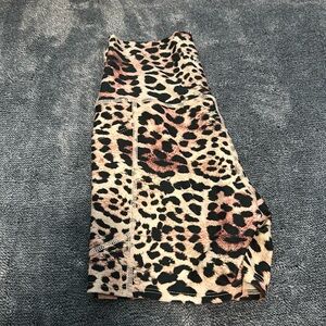 Cheetah biker shorts